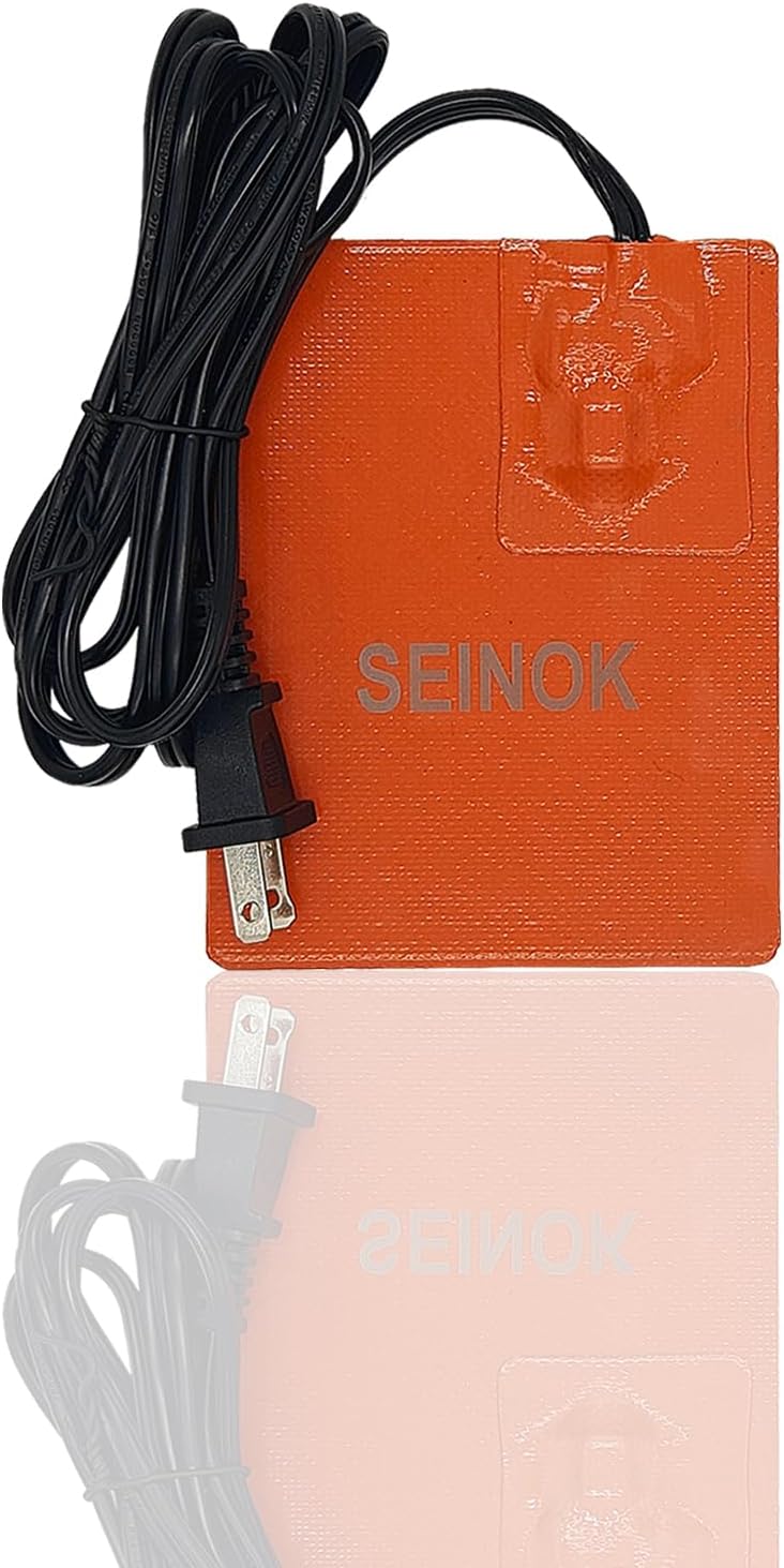 SEINOK Oil Pan Heater Pad,150 Watt Car Engine Heater Pad Replaces Engine Block Heater,Silicone Oil Heating Pad 120V 4 x 5 Inch with 194°F Thermal Protector,68 Inch Long Power Cord - Image 1
